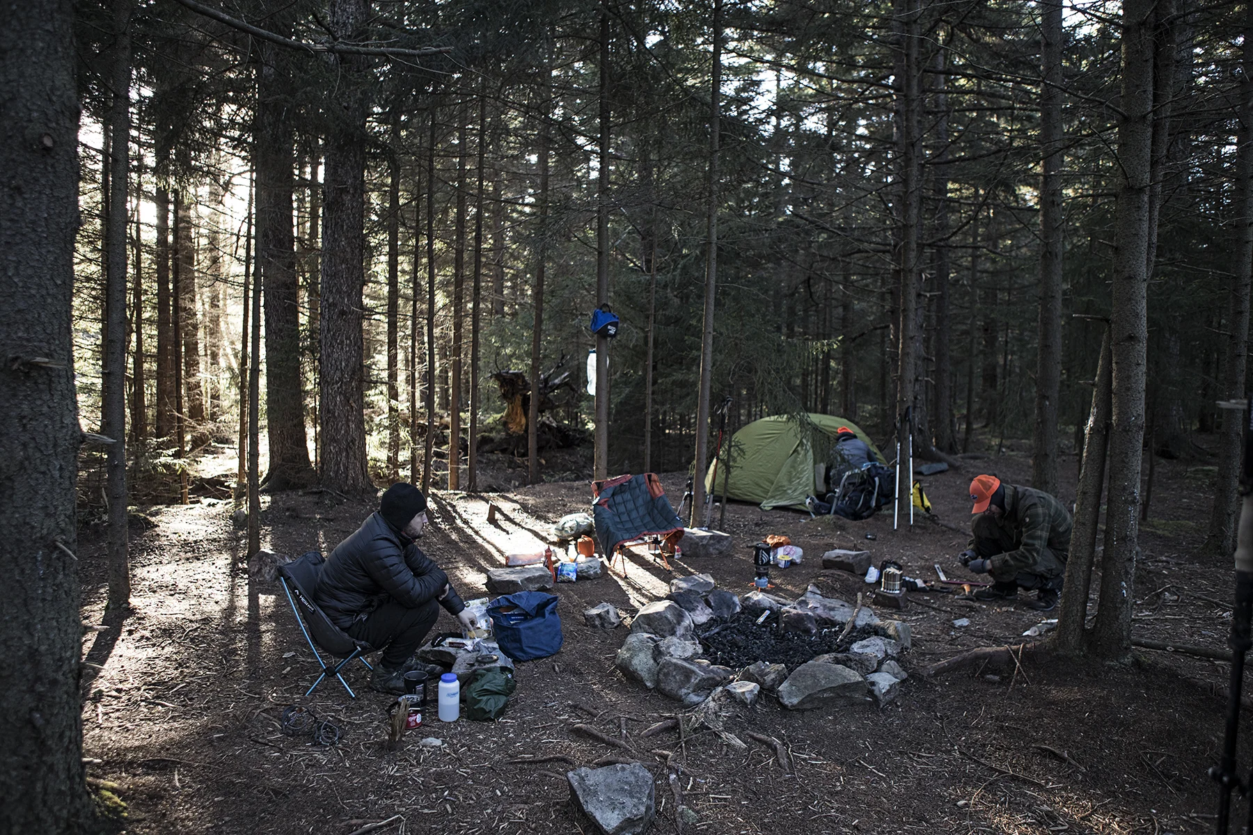 the beginnings of a camp