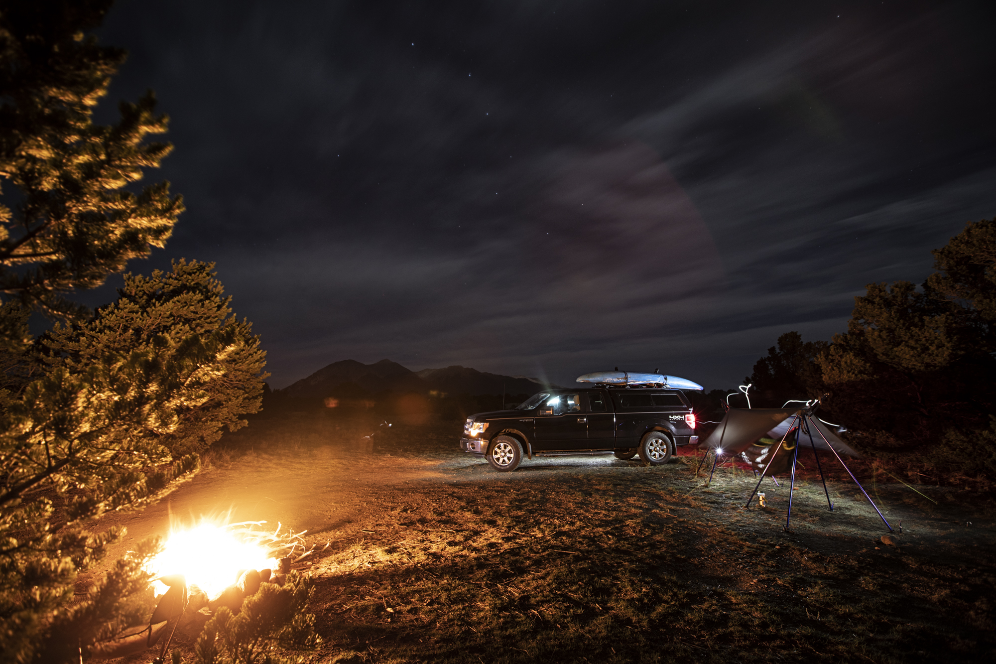 Nate and I did some light painting of the campsite.
