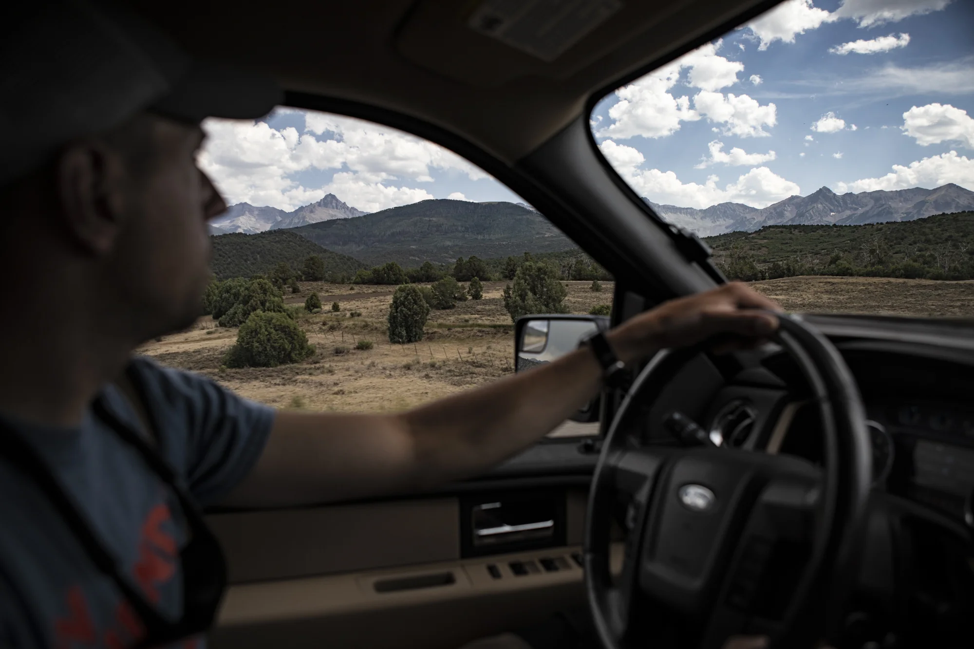 Jim at the wheel.