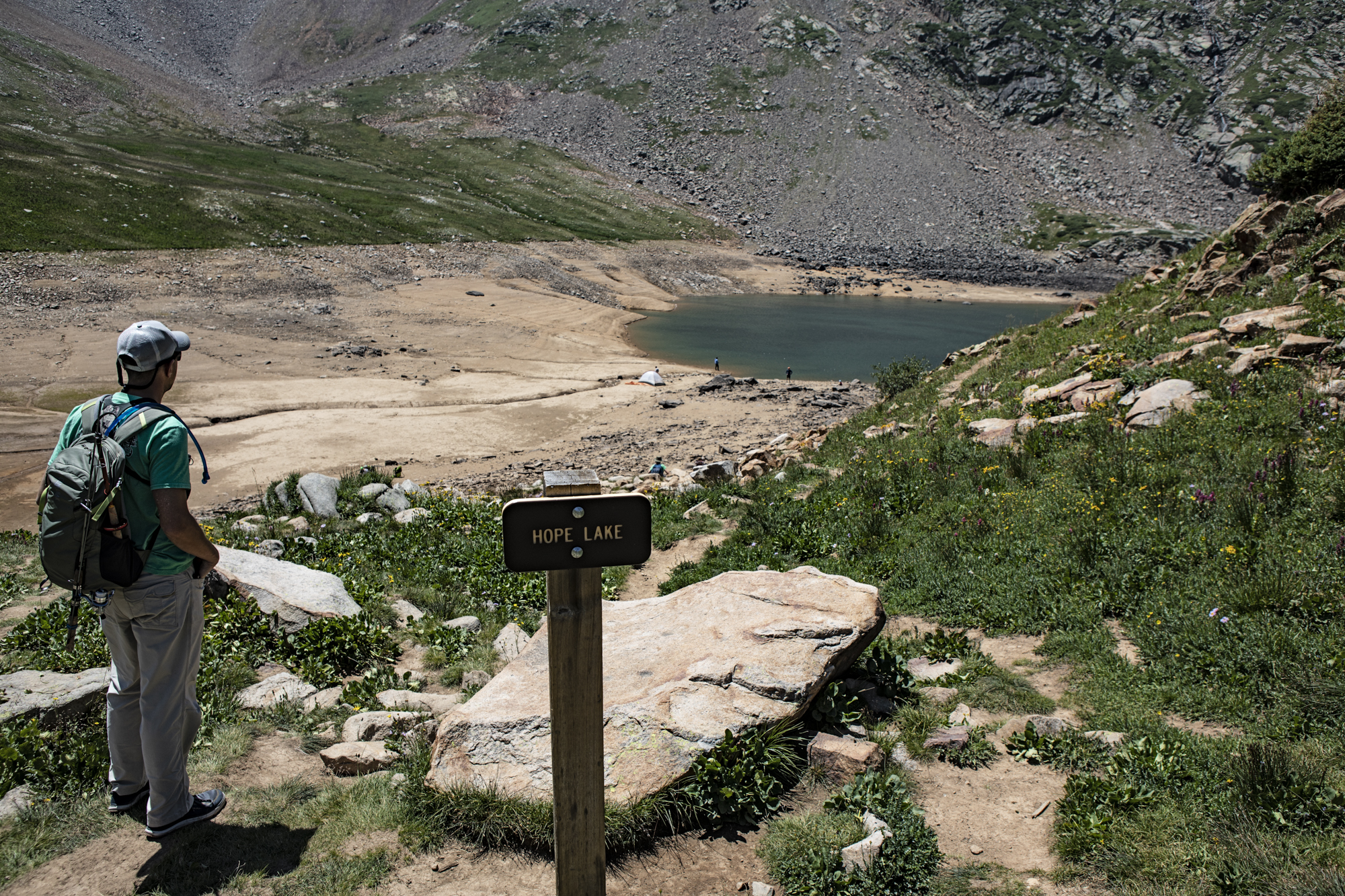 A super low Hope Lake. A reminder that Colorado was in serious need of some precipitation. The snowfall we had discussed in length with the locals the night before had not only affected the winter sports.