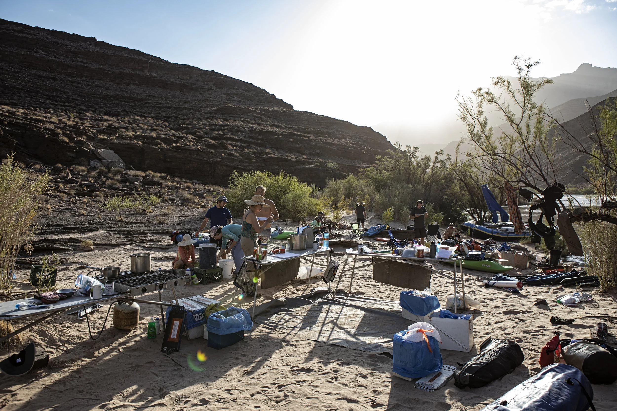 Breakfast and chores at Upper Rattlesnake.