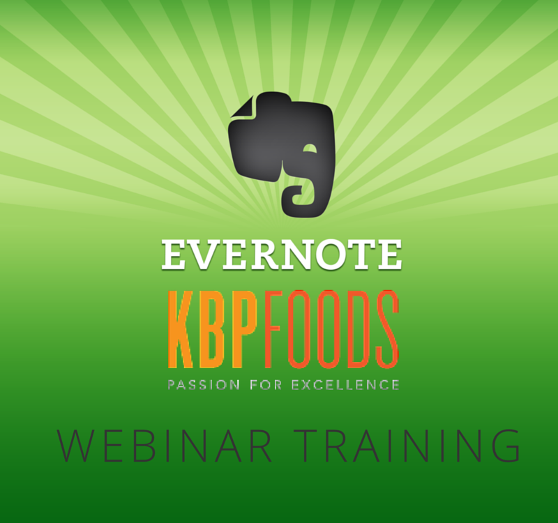 KPB Foods Webinar: Evernote for Business Efficiency