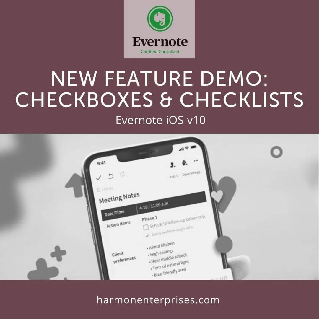 Evernote Feature Tutorial: Checklists vs Checkboxes (iOS 10.0)
