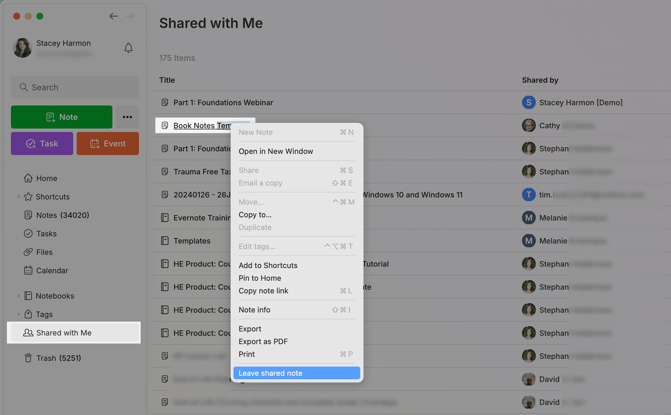 Say "See ya!" to Unwanted Shared Notes &amp; Notebooks