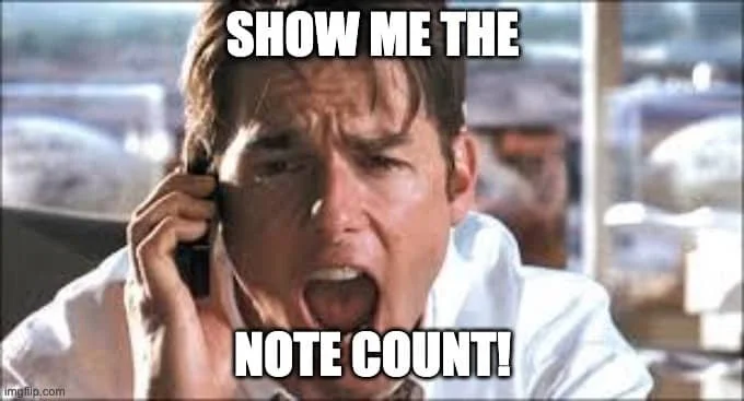 How many notes do you have in Evernote?