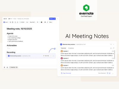 New Feature: Let Evernote Take Your Meeting Notes