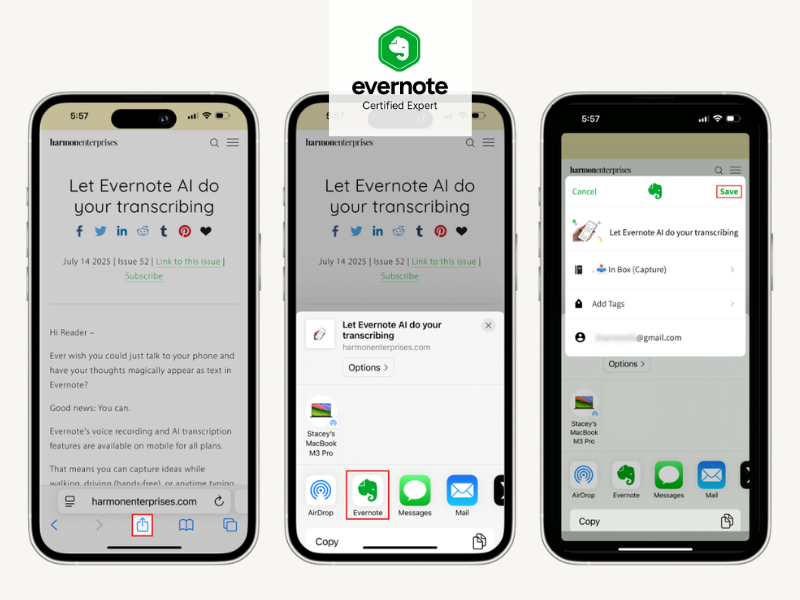 Your Phone’s Secret “Save to Evernote” Button [Capture: Part 2]