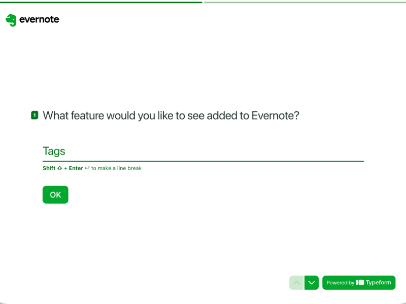 Get your request heard by Evernote