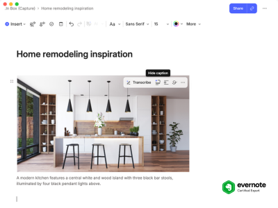 Evernote now finds photos with no text in them
