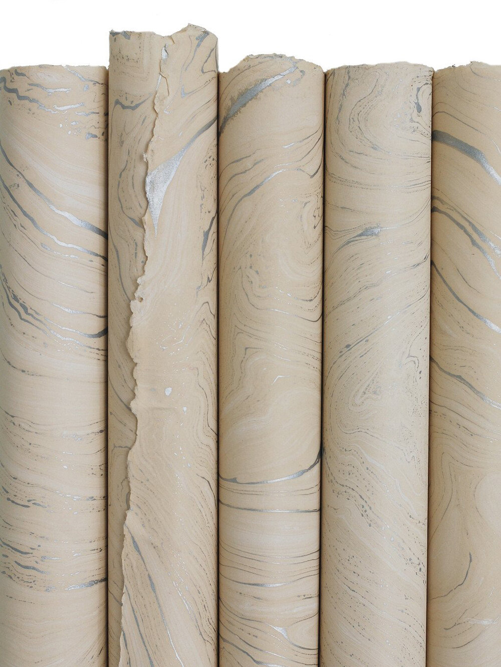 Cream and Silver Marble Wrapping Paper — Jonathan Wright and Company