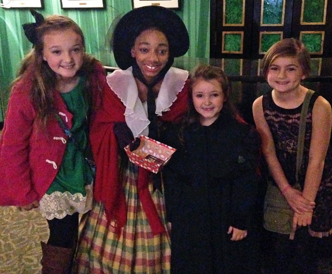 White Station students recently attended a performance of A Christmas Carol and were excited to see their own Claudia-Ruthie!