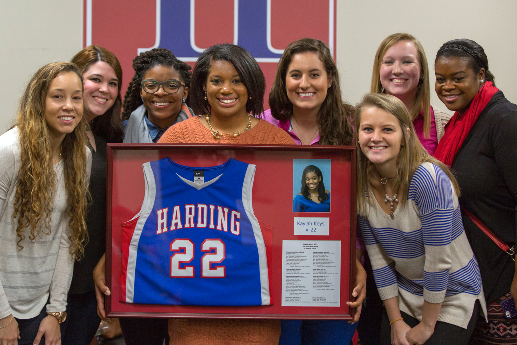 We loved having so many alumni on campus as we retired Kaylah Keys' #22 basketball jersey (especially these teammates from the 2010 State Championship team)!