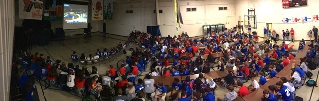 The Cherry Road campus filled the cafeteria with cheers and energy as they followed the Lady Lions - play by play!
