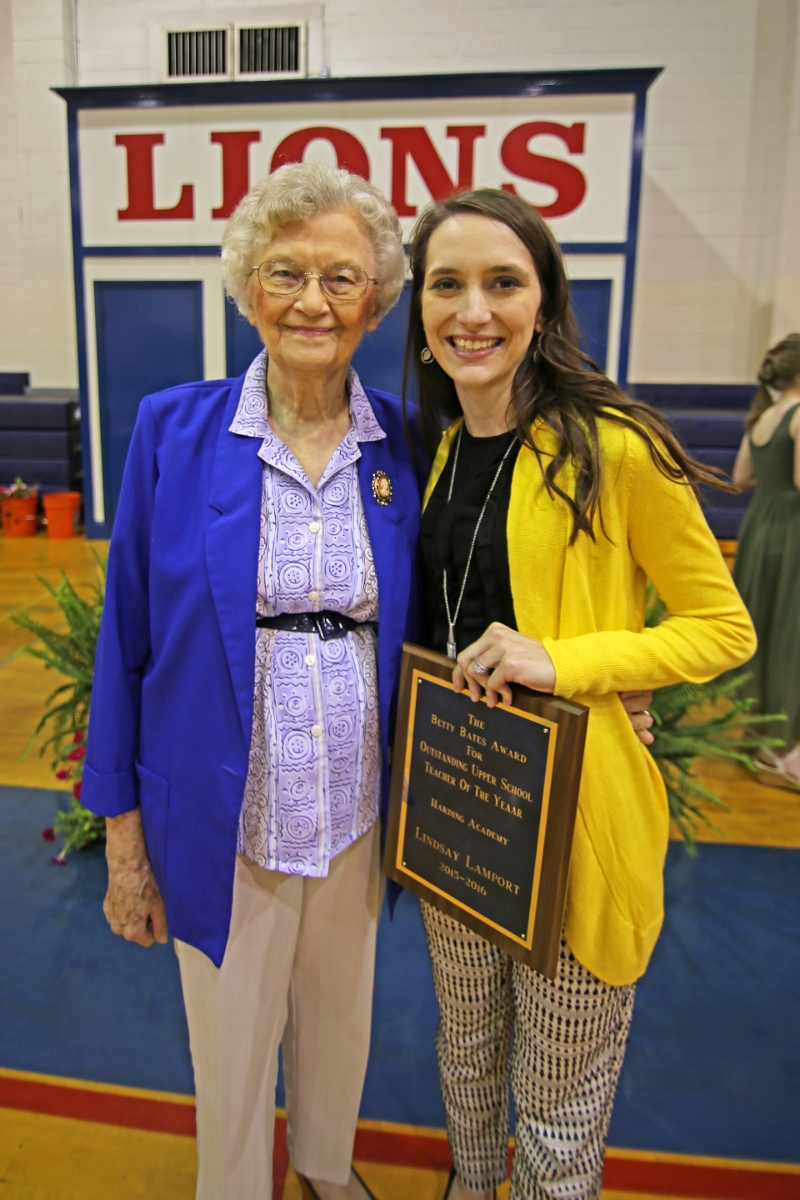 Lindsay Lamport—The Betty Bates Award for Outstanding Upper School Teacher of the Year