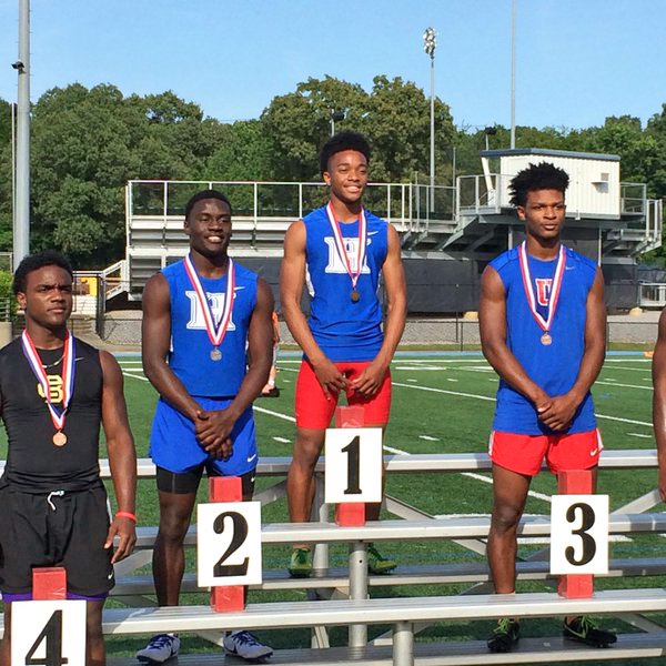 Calvin Austin III and Nick Martin sweep the 100. Calvin sets a meet and school record.