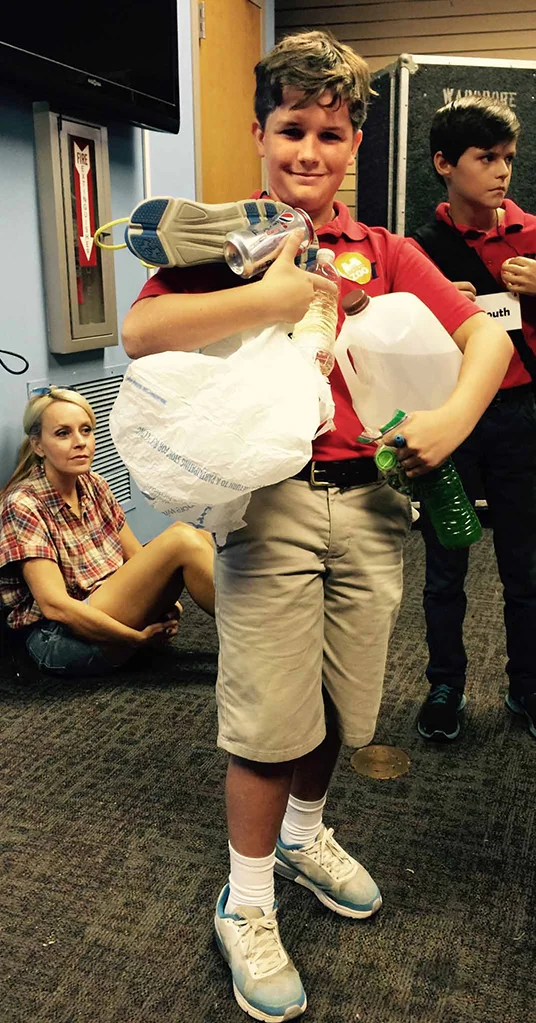 Andrew acts as the ocean receiving pollution after it has traveled down the Zambezi River.