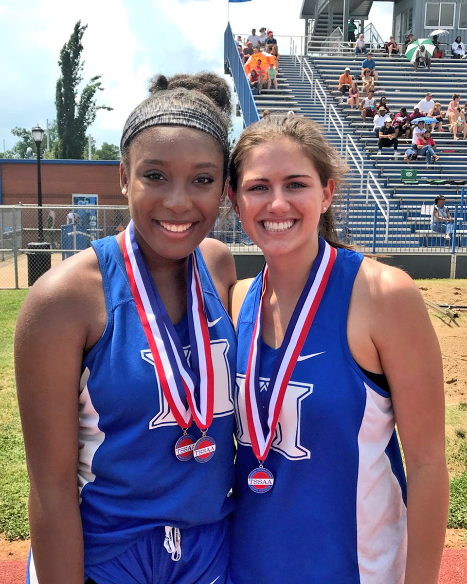 Kimari Terrell is State Champion in the discus and Lauren Deaton is 2nd.