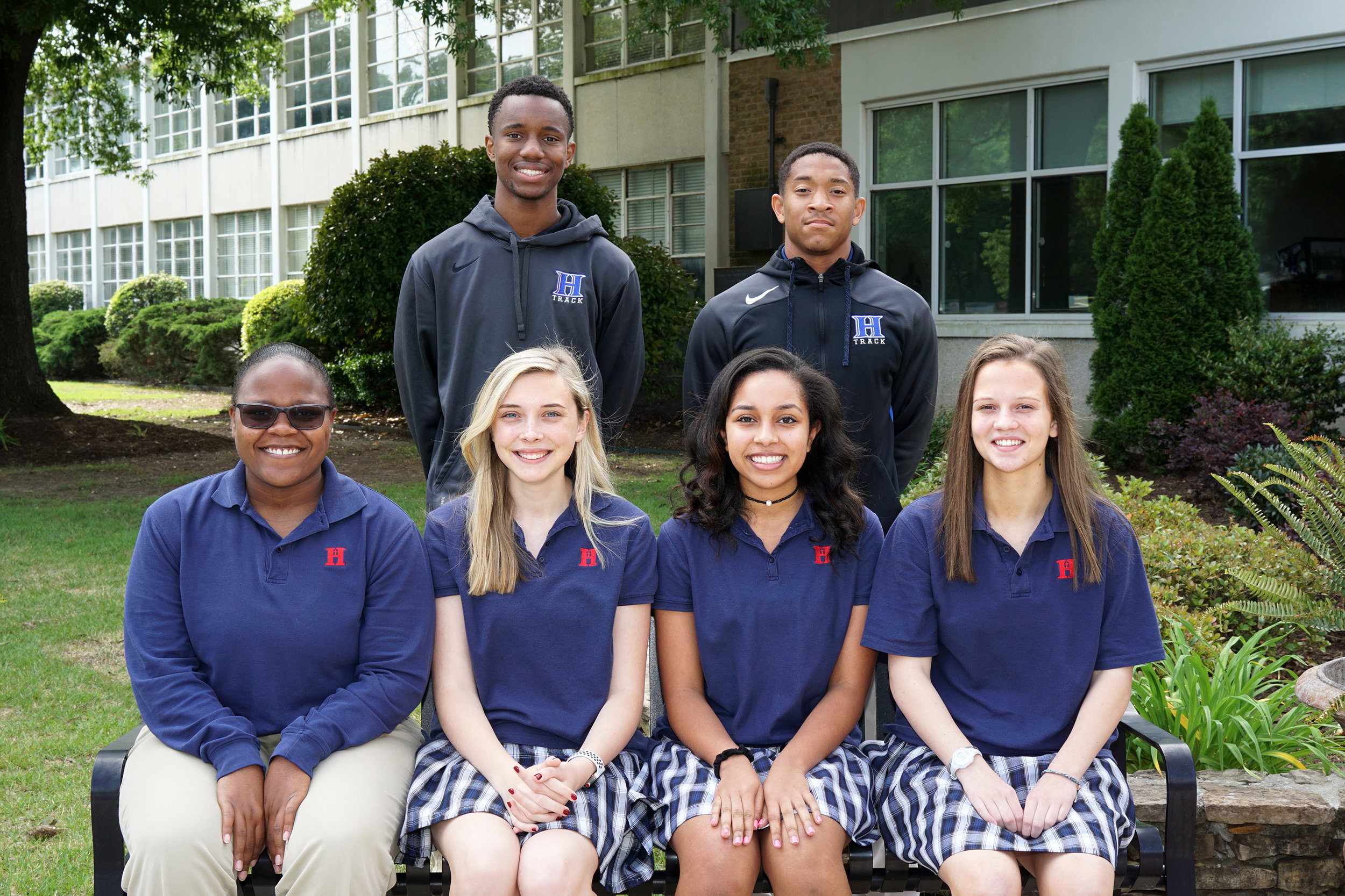 Back row (l to r): Myles Neely, Jordan Clay Front row (l to r): Jocelyn Bringht, Brooke Kenworthy, Liliana Mohamed, Mary Paige Rowsey