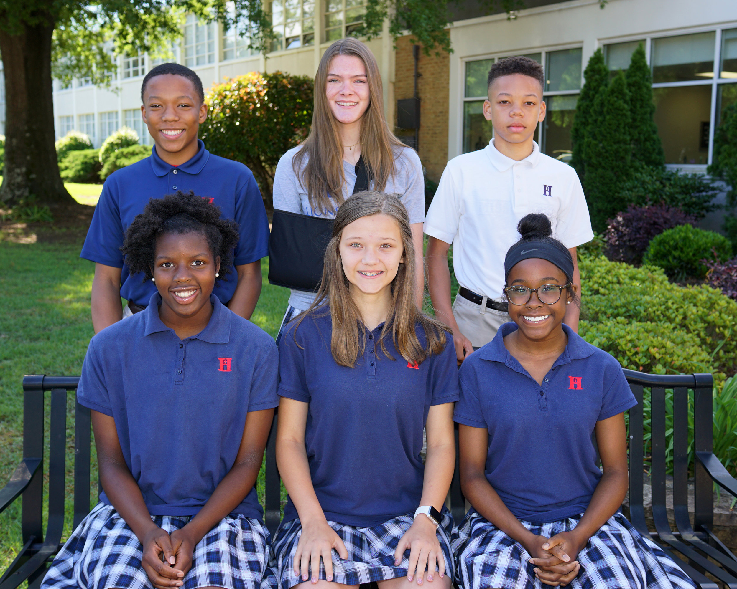 Back row (l to r): Blake Oswell, Madie Liberto, RJ Freeman  Front row (l to r): Makyah Thomas, Chandler Donlin, Shelby Williams