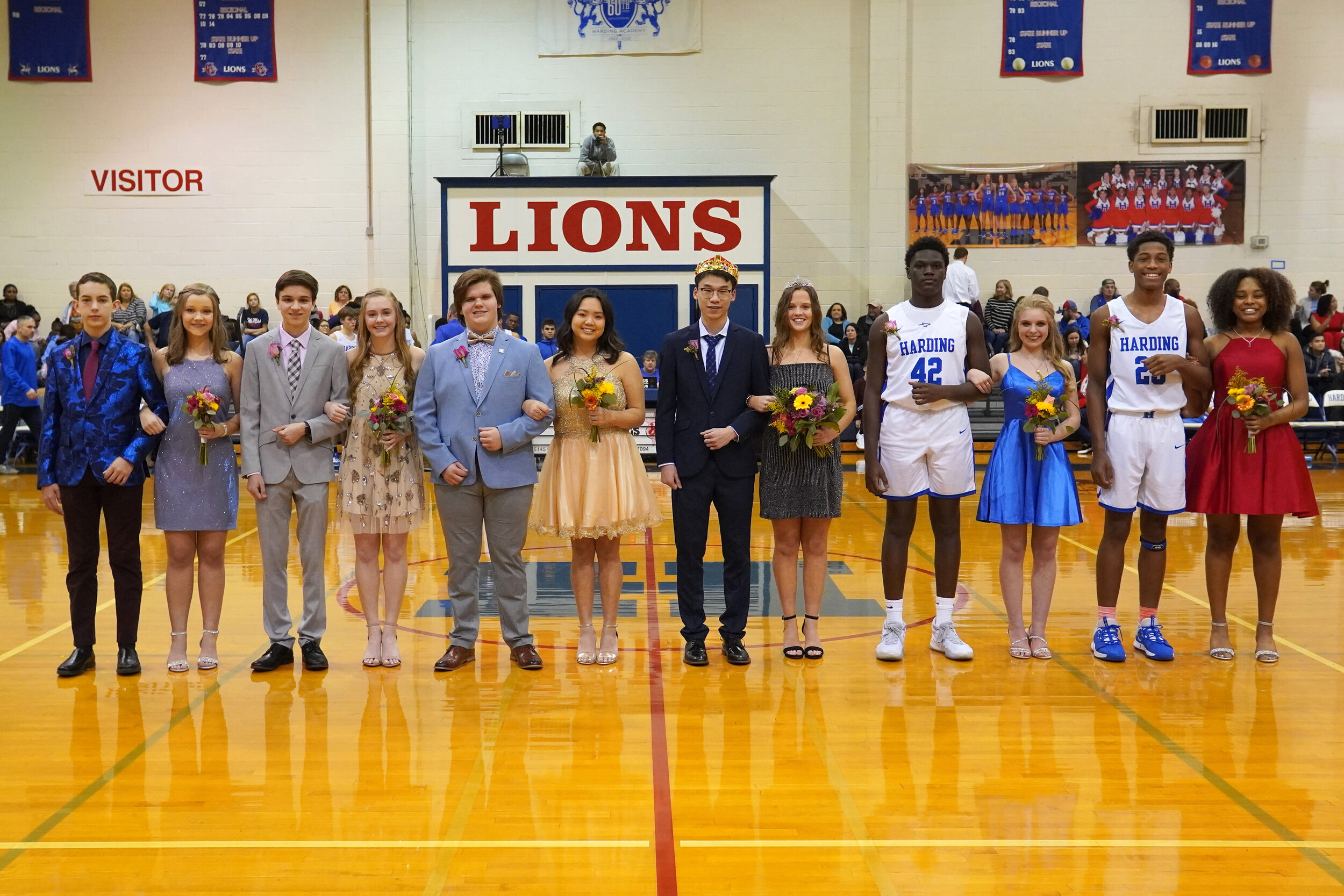 Christian Morrison and Chandler Donlin, Adam Heaton and Olivia Parkhurst, Michael Dumas and Catherine Vo, Dylan Ouyang and Mary Paige Rowsey, Morona Ali and Madison Chase, Jaxon Toney and Kylie Black