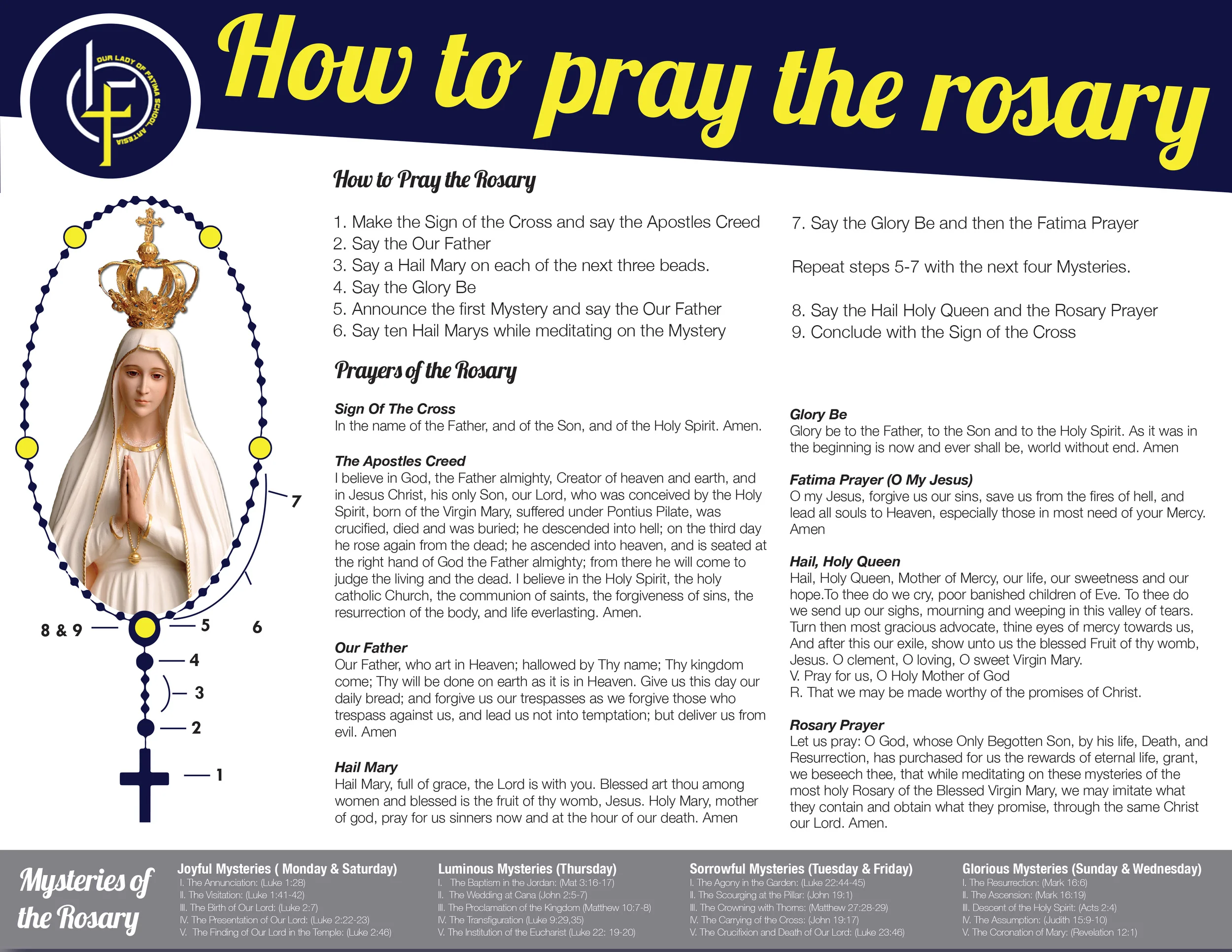 How to Pray the Rosary — Our Lady of Fatima