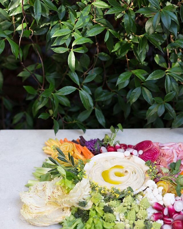 we&rsquo;re so ready to be back making boards. it might be a while before we&rsquo;re gathering in big ways but excited to start to see little #apéros (safely) come back. #veggieboard #eattherainbow #vegan
