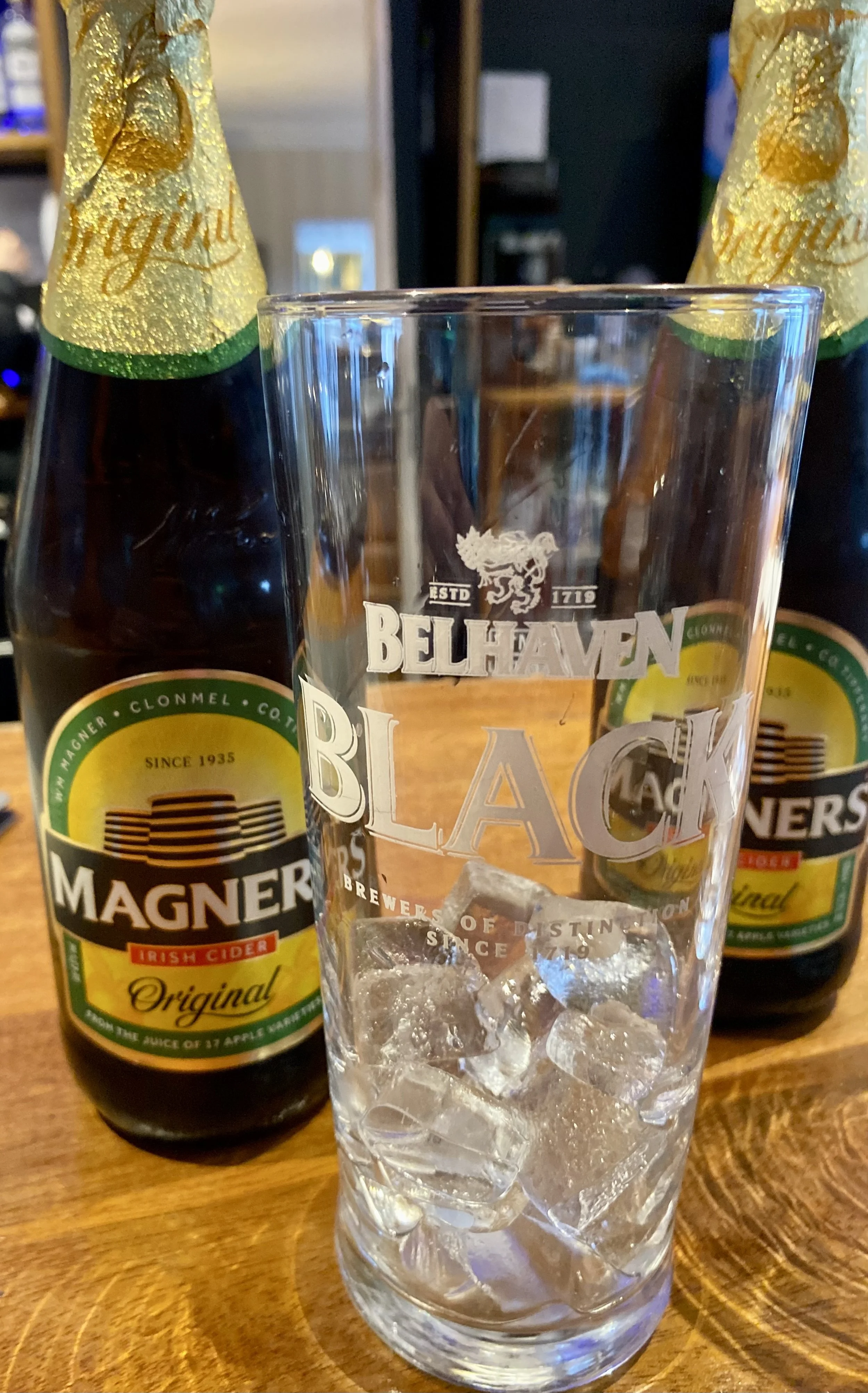 Wagon Wheel, Penny Whistle, and Two Scottish Ciders. 