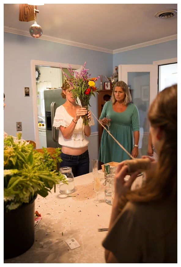 Megan made her own bouquet. Isn't it gorgeous?