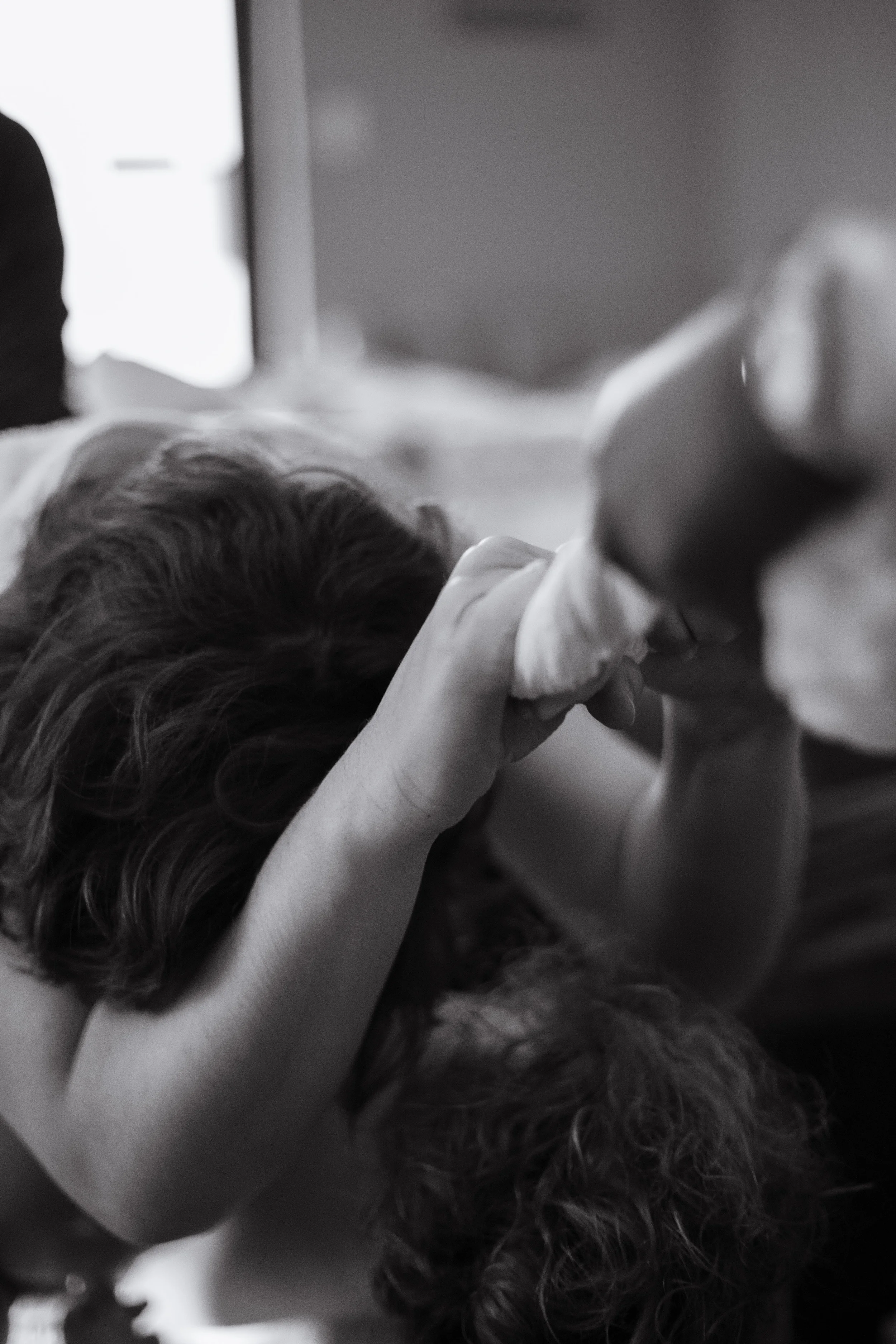 The final moments of pushing before Riley arrived. While the actual moment is far too intimate to share here, just know Christine is a warrior.