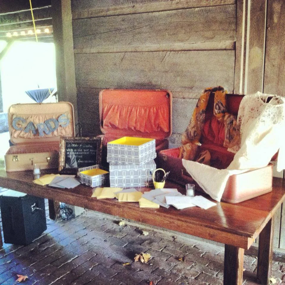 The gift table at The Cabin by the Spring