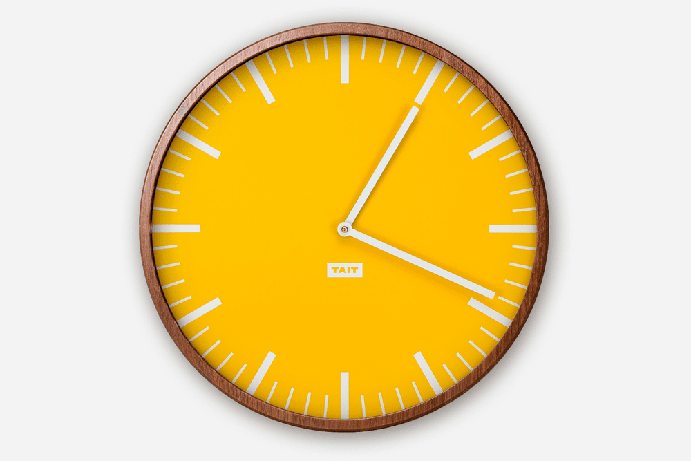 Wall Clock - Sunshine & Walnut — TAIT DESIGN CO.
