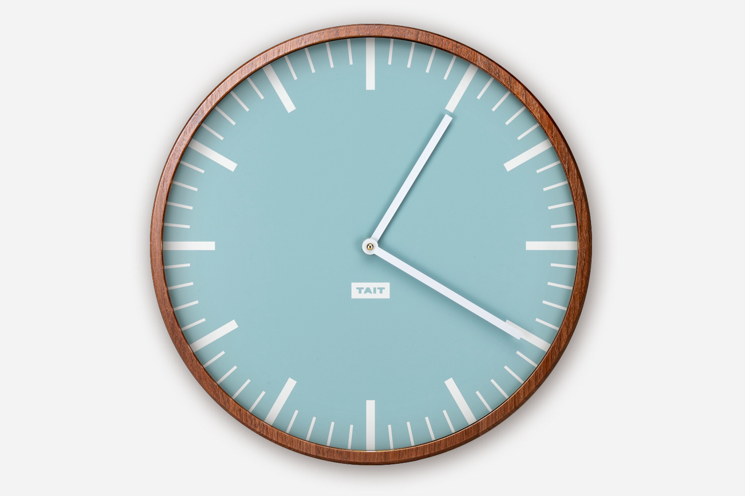 Wall Clock - Glacier & Walnut