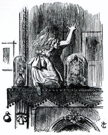 Alice entering into the looking glass