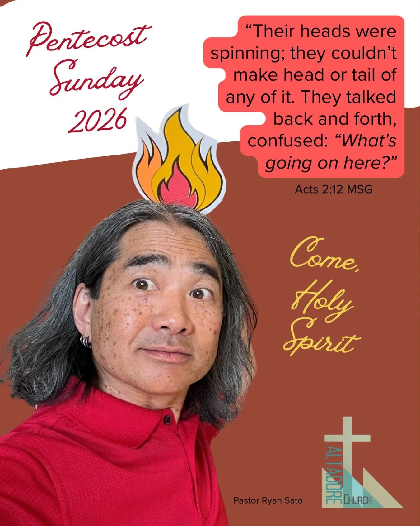 &ldquo;Their heads were spinning; they couldn&rsquo;t make head or tail of any of it. They talked back and forth, confused: &ldquo;What&rsquo;s going on here?&rdquo; Acts 2:12 MSG (Photo courtesy of Ryan Sato) #yycchurch #pentecost #calgary