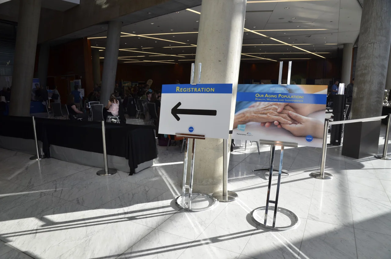 Registration at the beautiful Anvil Centre in New West