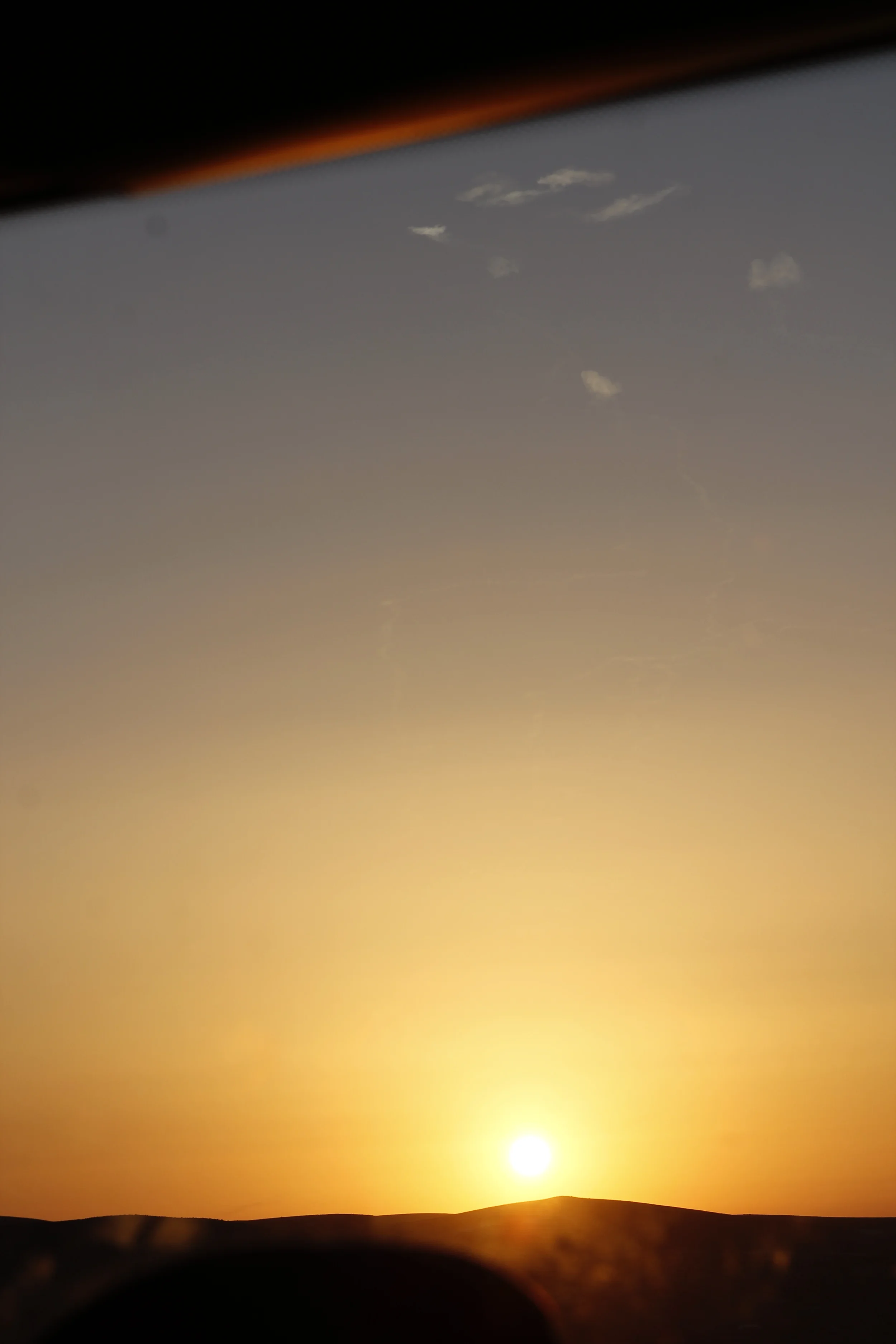 missile trails over the negev sunset
