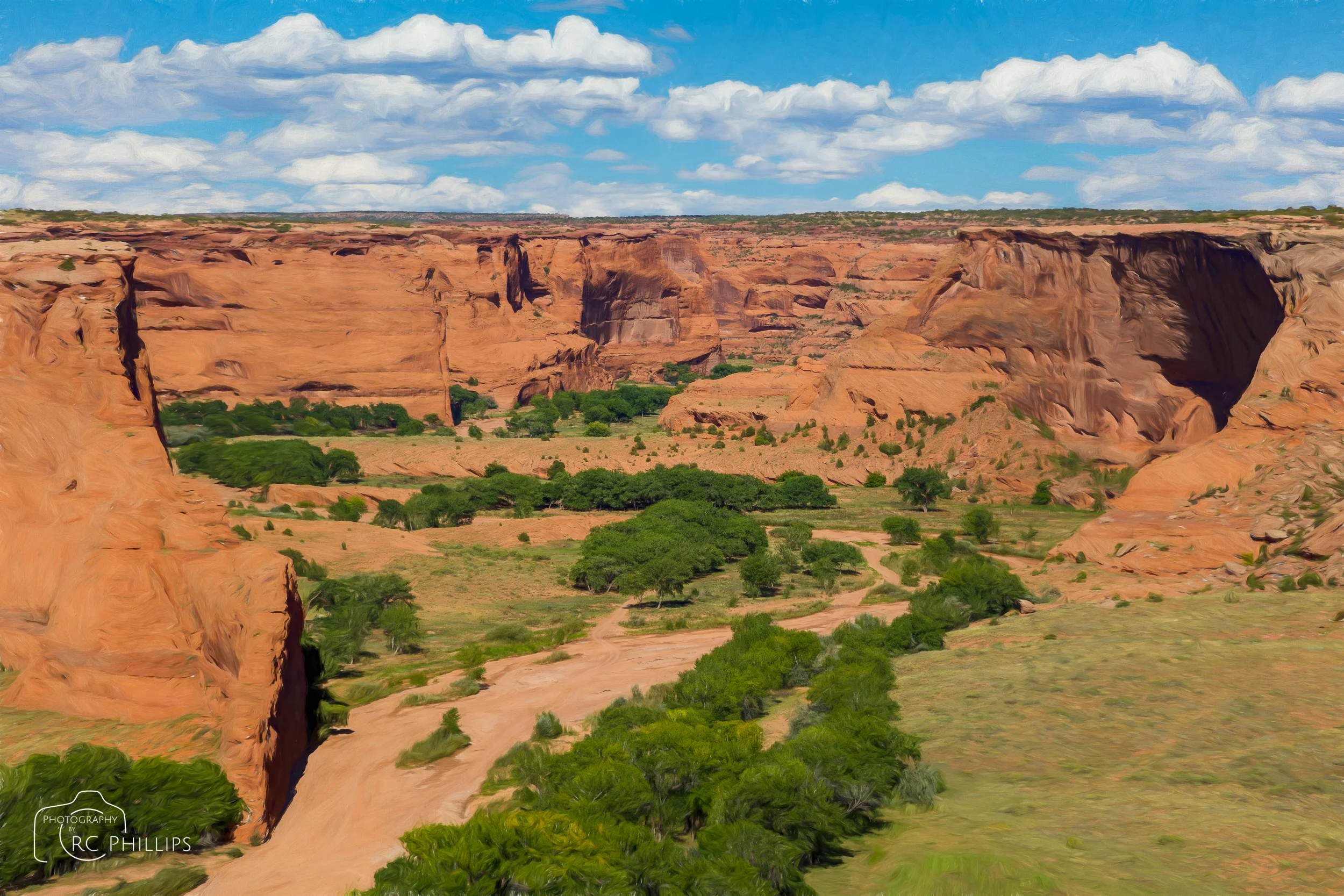 Photo painting of Canyon de Chelly National Monument, Arizona.