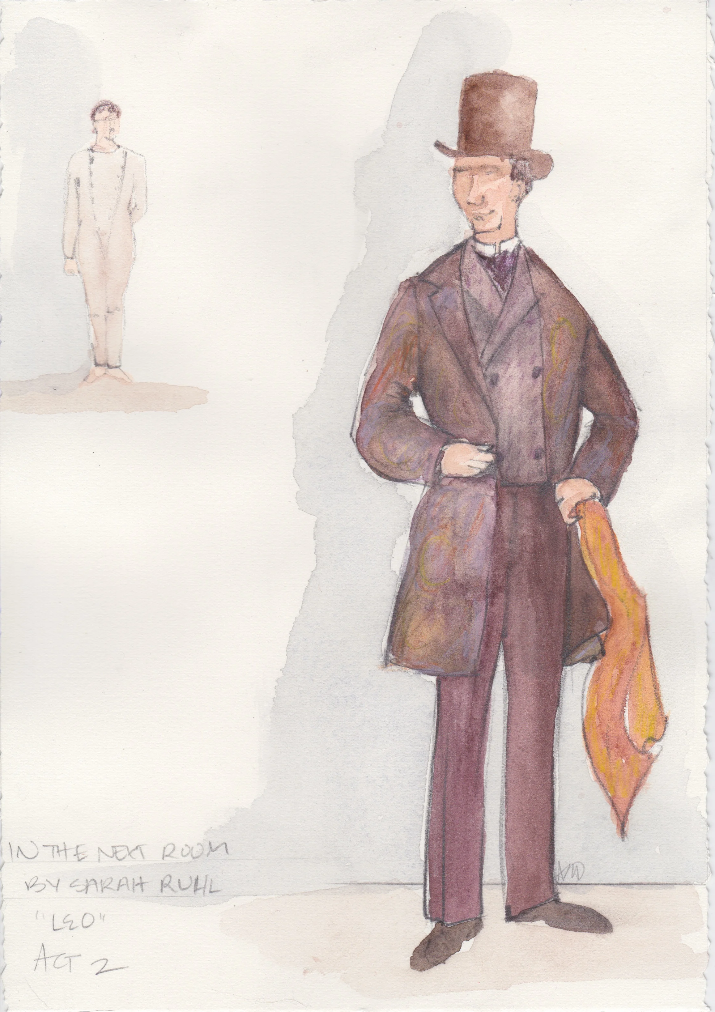  By Sarah Ruhl   Watercolor and Pencil   Costume Design by Allison Dawe 