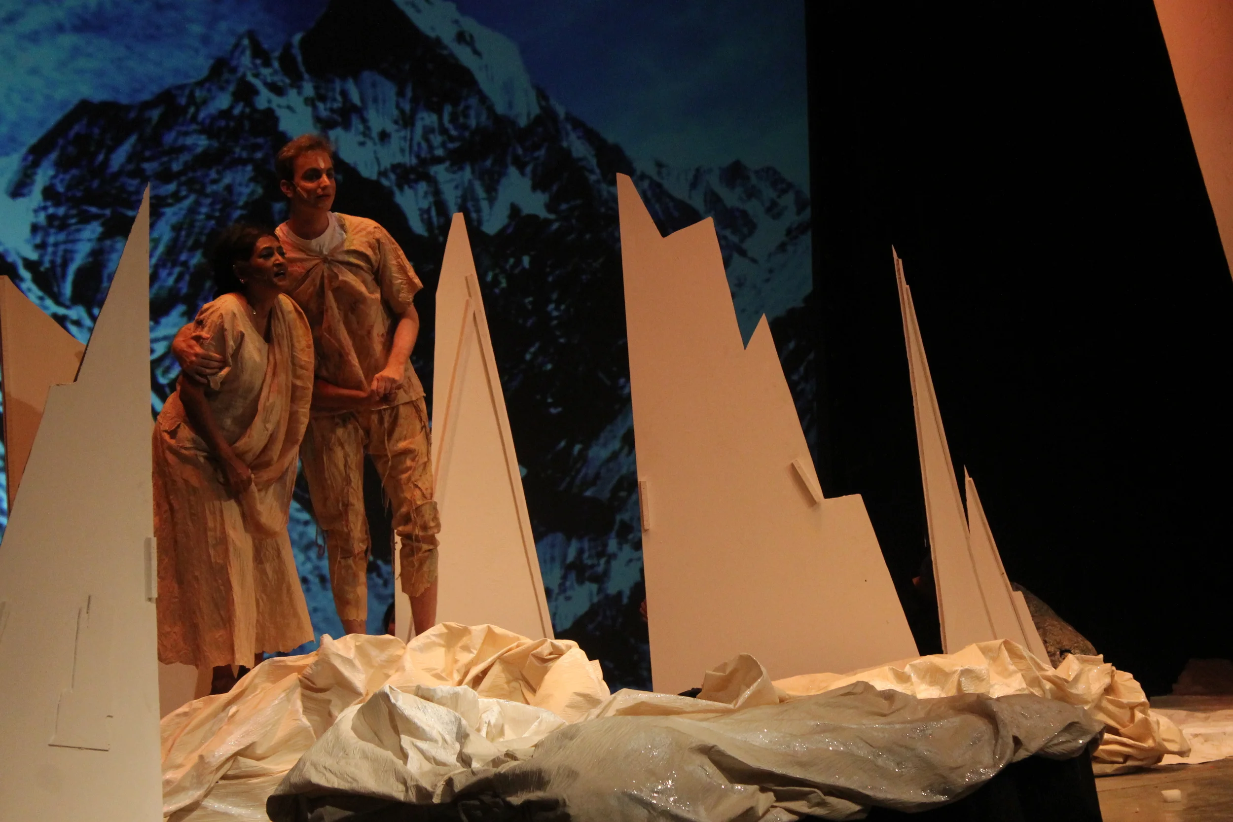 Mahaprayaan, with yudhisthir in the mountains.JPG