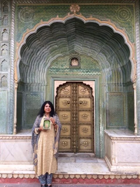 CITY PALACE, JAIPUR, HOLDING PALACE OF ILLUSIONS, WHICH HAS THESE DOORS ON ITS COVER
