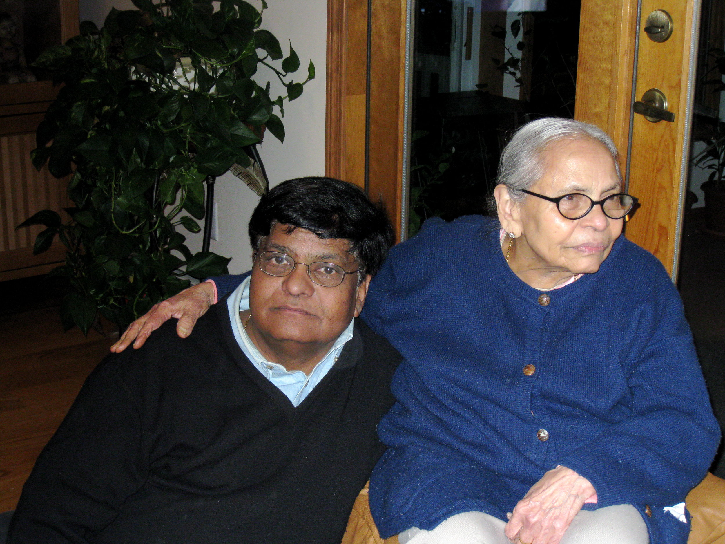 MY HUSBAND MURTHY WITH HIS MOM