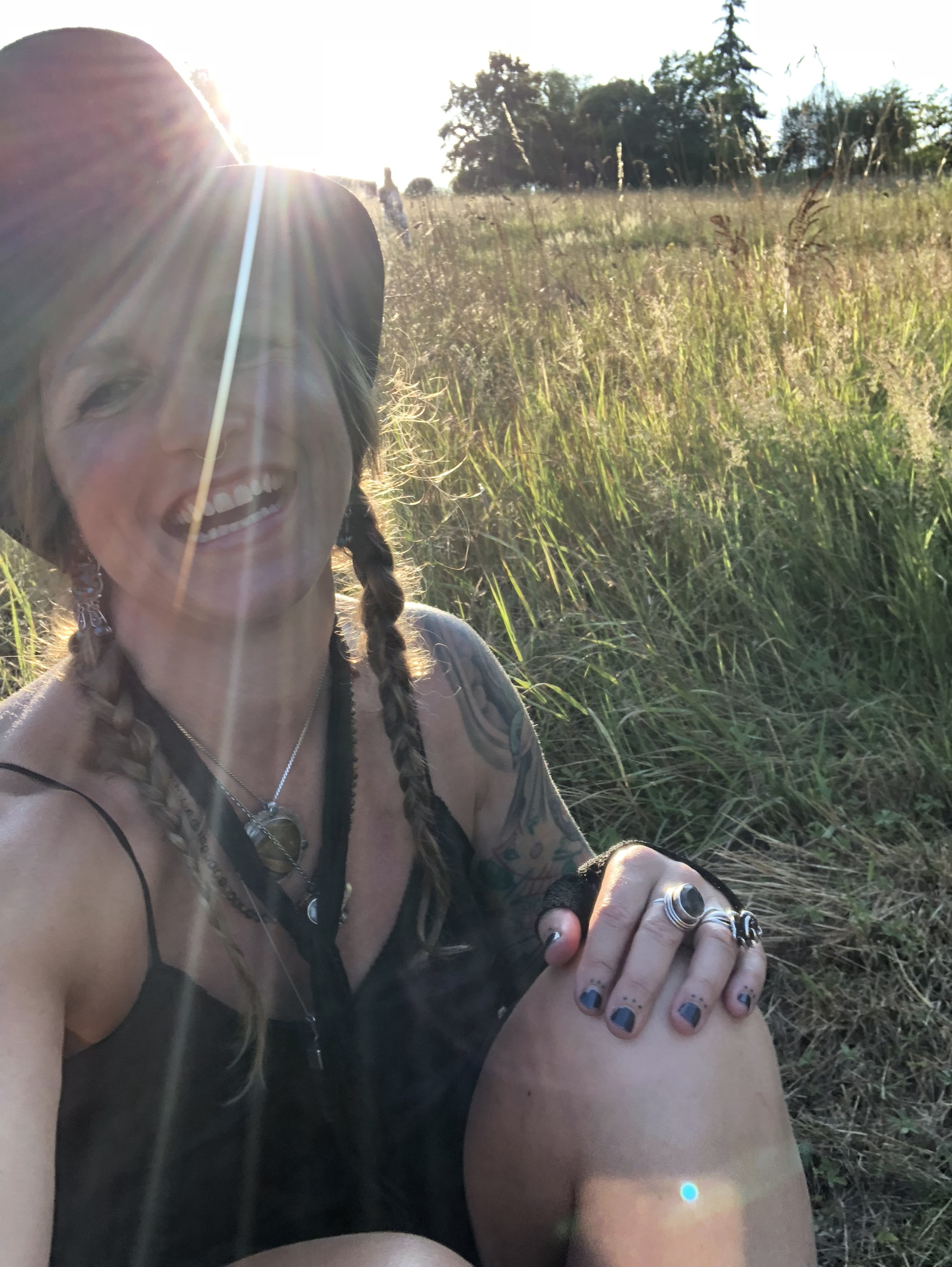 me in the magical stone circle meadow at golden hour…