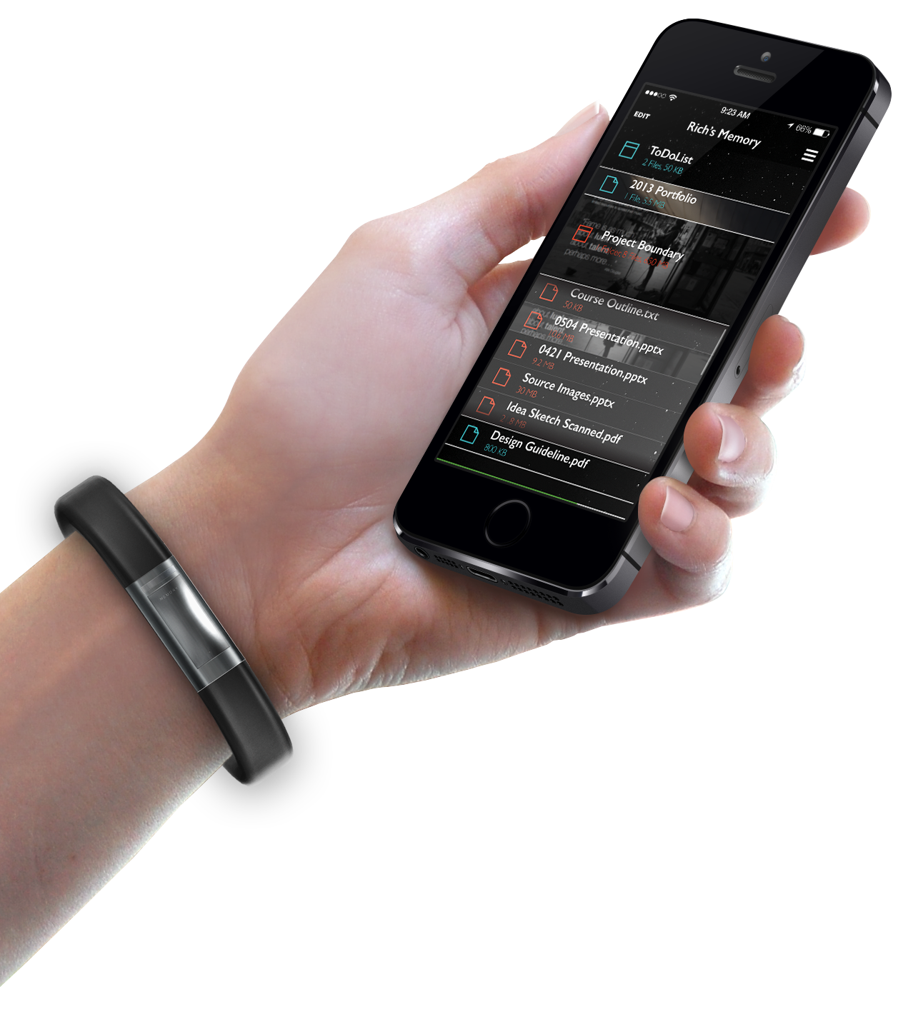 WRIST MOUNT & MEMORY SMARTPHONE APPLICATION