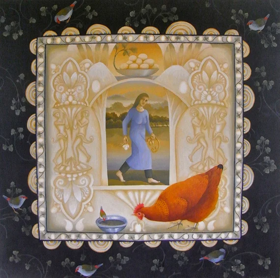 tortilla oil on board 69 x 69cm