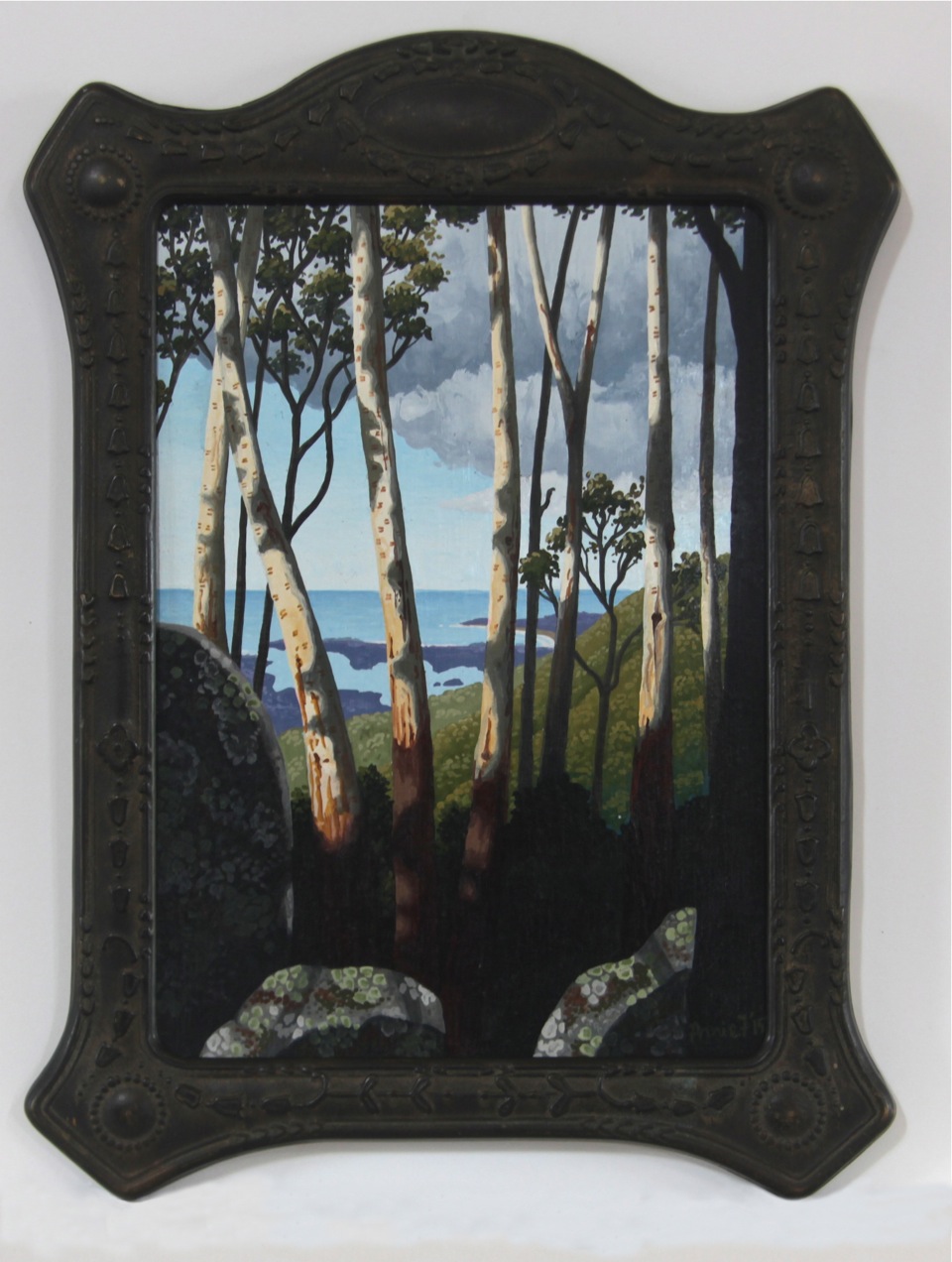 Gulaga looking east gouache and wax on board 27 x 19.5cm