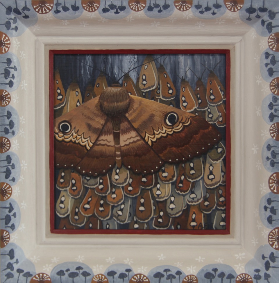 small kingdoms VII. bogong gouache and wax on board 20 x 20cm