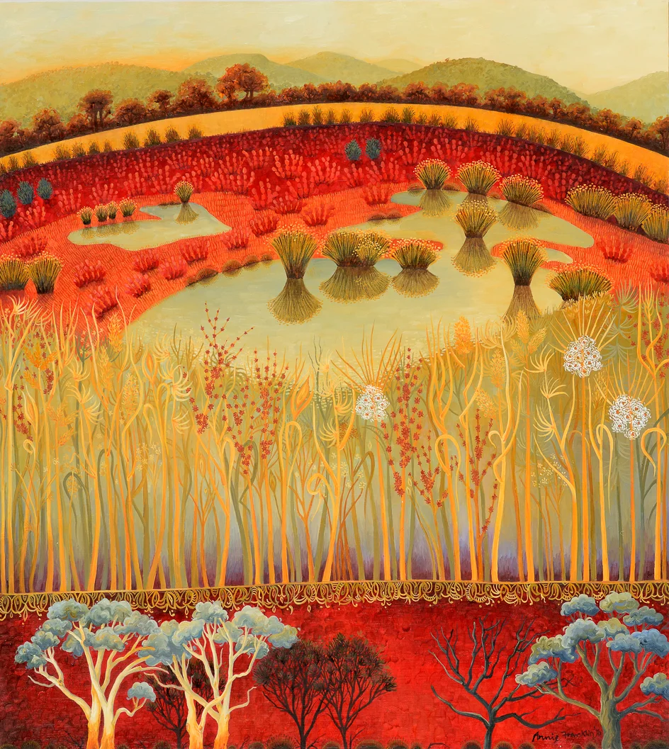 winters and samphire, Pamboola oil on board 72.5 x 65.5cm