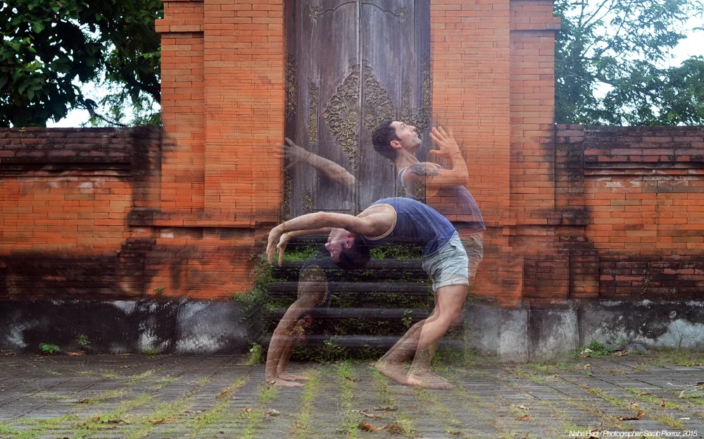 Nabs Hadi, in Ubud, Indonesia. A fearless man who reaches beyond his physical boundaries and lifts those around him with his powerful signing voice. Based out of Alderely Edge, in the UK and runs international workshops in fabulous places: www.nabsyoga.com
