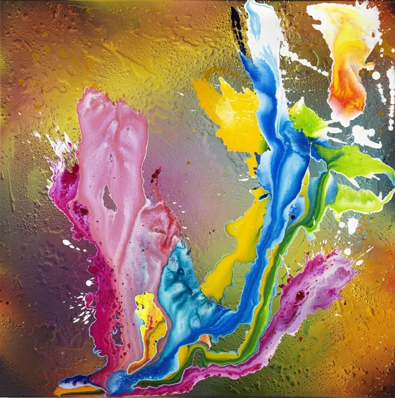 symphonie des couleurs 2017 Acrylic on canvas 120 x 120 cm