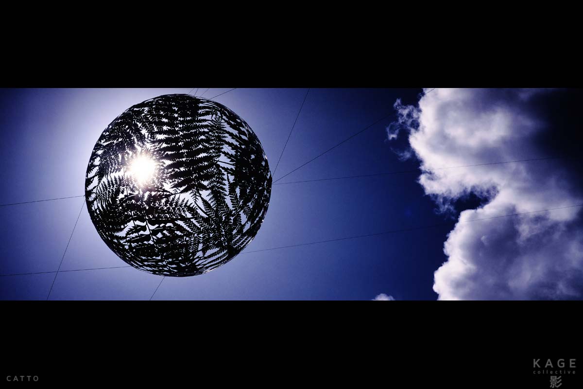 Neil Dawson's Ferns sculpture in Wellington New Zealand, with a Hasselblad X-Pan II & 90mm f/4 lens.